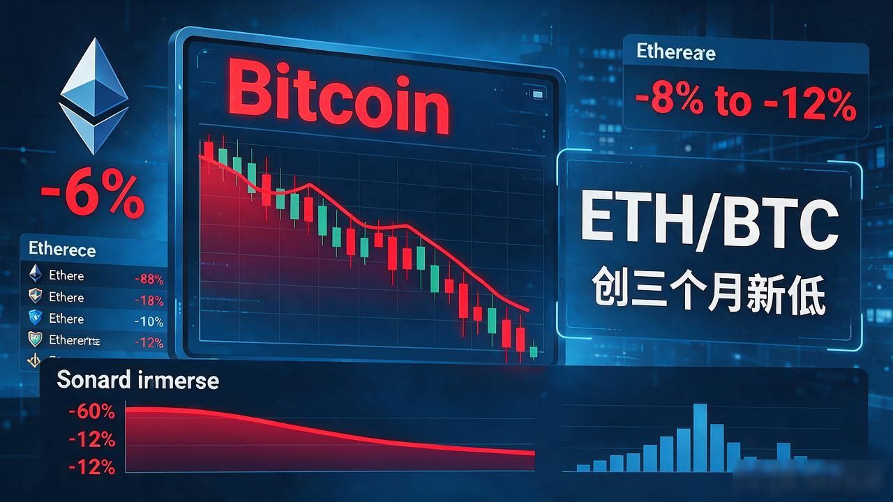 数字货币9.3日_以太坊跌穿5100美元ETH/BTC汇率新低_比特币跌破63000美元技术分析